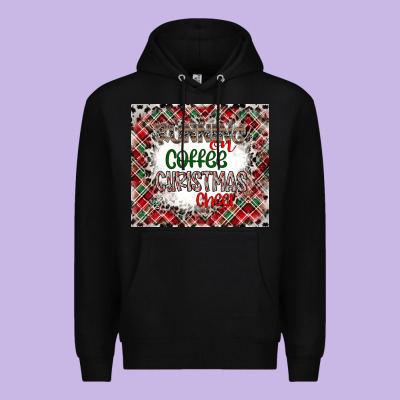Running On Coffee And Christmas Premium Hoodie Designed By Cowhidedigitalart