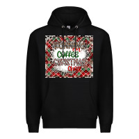 Black Running on Coffee And Christmas Premium Hoodie - CowhideDigitalArt