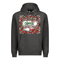 Charcoal Heather Running on Coffee And Christmas Premium Hoodie - CowhideDigitalArt