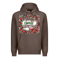 Coffee Running on Coffee And Christmas Premium Hoodie - CowhideDigitalArt