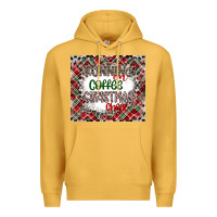 Mustard Running on Coffee And Christmas Premium Hoodie - CowhideDigitalArt