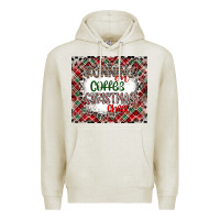 Oatmeal Heather Running on Coffee And Christmas Premium Hoodie - CowhideDigitalArt