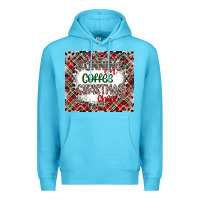 Ocean Blue Running on Coffee And Christmas Premium Hoodie - CowhideDigitalArt