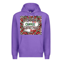 Purple Running on Coffee And Christmas Premium Hoodie - CowhideDigitalArt
