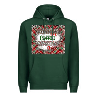 Sports Green Running on Coffee And Christmas Premium Hoodie - CowhideDigitalArt