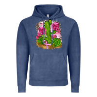 Vintage Denim breast cancer cactus Vintage Hoodie - FaDigitalArtStudio
