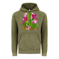 Vintage Olive breast cancer cactus Vintage Hoodie - FaDigitalArtStudio