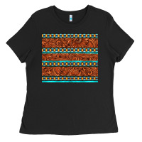 Black tooled leather and aztec Ladies Tee - TumblerDesignByShophia