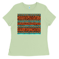 Matcha tooled leather and aztec Ladies Tee - TumblerDesignByShophia