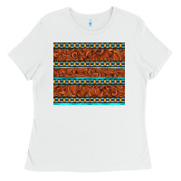 Tooled Leather And Aztec Ladies Tee | Teevron