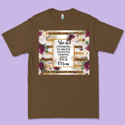 Mother's Day She Is Inspiring Fearless Selfless Strong Love Wilse Mom  Premium Tee Designed By Tumblerdesignbyshophia