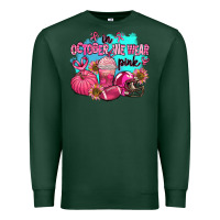 Sports Green in october we wear pink american football Premium Sweatshirt - AdoDesignShop