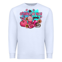 White in october we wear pink american football Premium Sweatshirt - AdoDesignShop