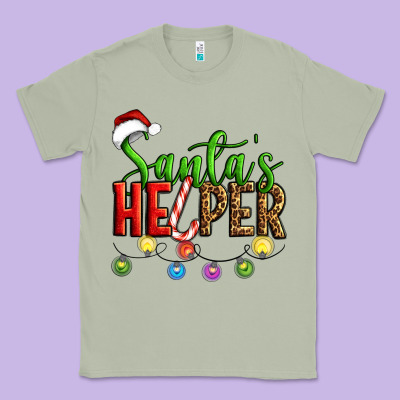 Santa's Helper Christmas Classic Tee Designed By Artiststas
