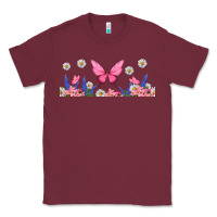 Burgundy butterflies and flowers Classic Tee - TumblerDesignByShophia