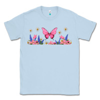 Dusty Blue butterflies and flowers Classic Tee - TumblerDesignByShophia