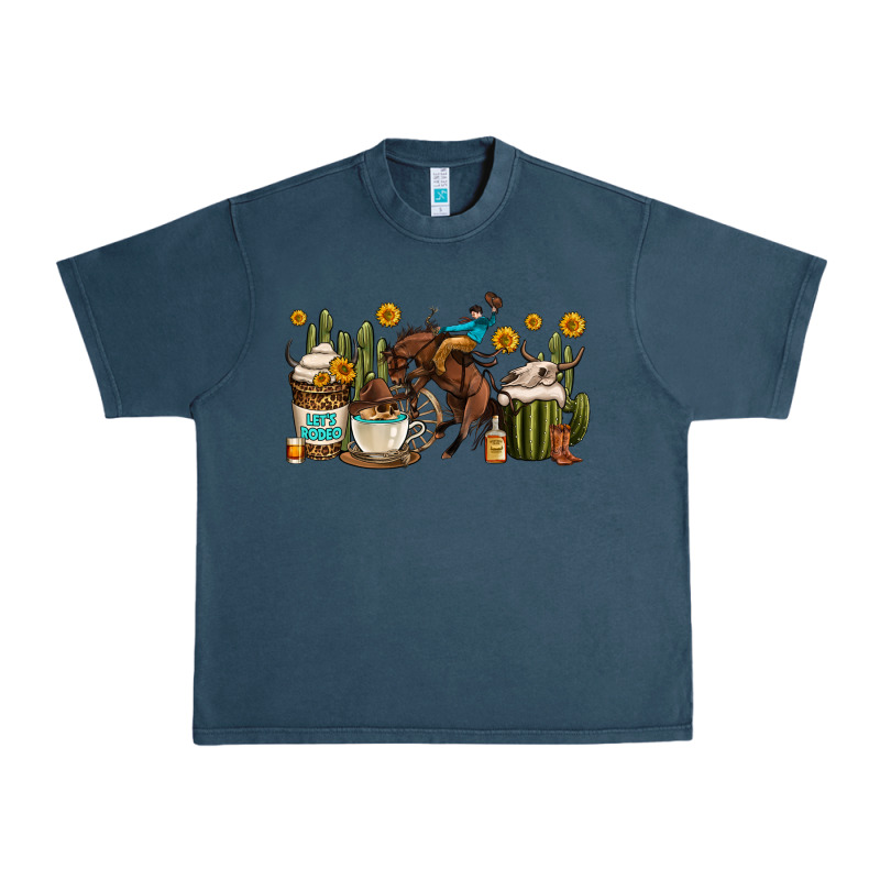 Rodeo Cowboy Coffee Cups Urban Heavy Tee by OliviaCreatesArt | Teevron