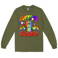 Army Green support squad pride Long Sleeve Tee - FaDigitalArtStudio