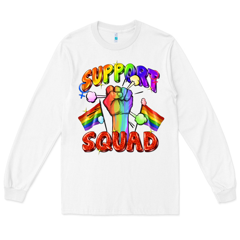 Support Squad Pride Long Sleeve Tee by FaDigitalArtStudio | Teevron