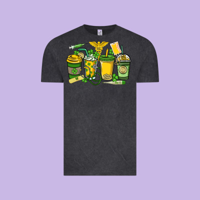 St. Patrick's Day Nurse Coffee Cups Vintage Tee Designed By Howdyjamesfarm