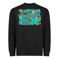 Black gemstone cowhide glitter background Heavyweight Sweatshirt - Artiststas