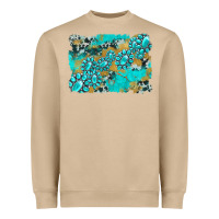 Mushroom gemstone cowhide glitter background Heavyweight Sweatshirt - Artiststas