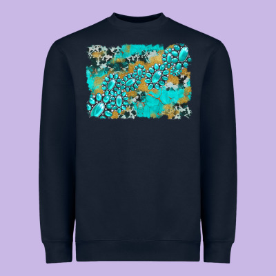 Gemstone Cowhide Glitter Background Heavyweight Sweatshirt Designed By Artiststas