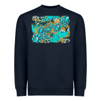 Navy gemstone cowhide glitter background Heavyweight Sweatshirt - Artiststas