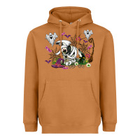 Meerkat halloween cow and ghosts Heavyweight Hoodie - AdoDesignShop