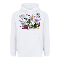 White halloween cow and ghosts Heavyweight Hoodie - AdoDesignShop