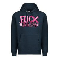 Navy fuck breast cancer Premium Hoodie - RanaPortraitStore