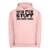 Pigment Salmon that's what i do i fix stuff and i know things funny Urban Hoodie - maiPhamDesign