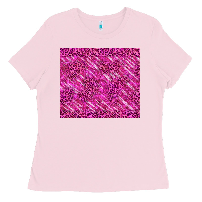 Pink Glitter With Leopard Pattern Ladies Tee by TumblerDesignByShophia | Teevron