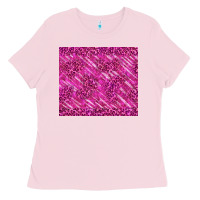 Bubblegum Pink pink glitter with leopard pattern Ladies Tee - TumblerDesignByShophia