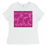 White pink glitter with leopard pattern Ladies Tee - TumblerDesignByShophia
