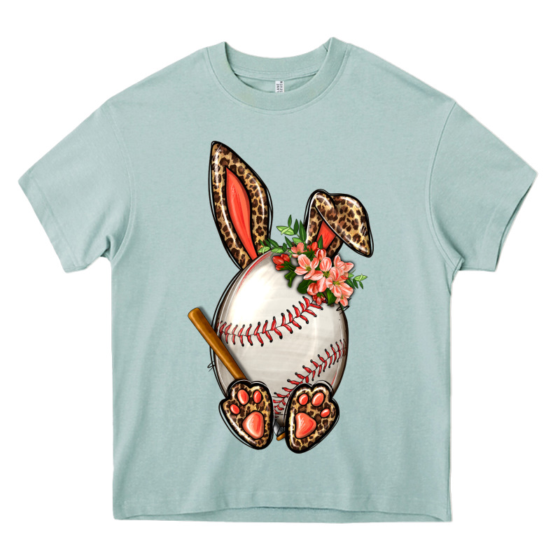 Baseball Easter Bunny Heavy Core Tee by NancyCooperArtShop | Teevron