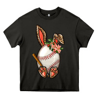 Asphalt Baseball Easter Bunny Heavy Core Tee - NancyCooperArtShop