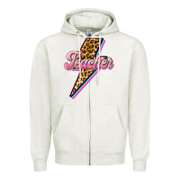 Oatmeal Heather flash teacher Zipper Hoodie - BarkalooDesign