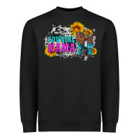 Black cowgirl mama with boots and sunflowers and cowhide Heavyweight Sweatshirt - Artiststas