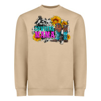 Mushroom cowgirl mama with boots and sunflowers and cowhide Heavyweight Sweatshirt - Artiststas