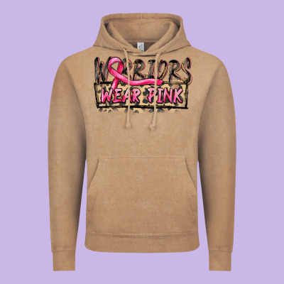 Warriors Wear Pink Vintage Hoodie Designed By Fadigitalartstudio