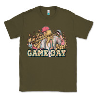 Army Green game day baseball leopard Classic Tee - HowdyJamesFarm