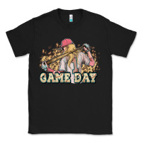 Black game day baseball leopard Classic Tee - HowdyJamesFarm