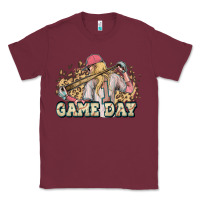 Burgundy game day baseball leopard Classic Tee - HowdyJamesFarm
