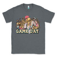 Charcoal Heather game day baseball leopard Classic Tee - HowdyJamesFarm