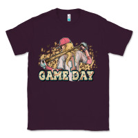 Plum game day baseball leopard Classic Tee - HowdyJamesFarm