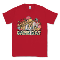 Red game day baseball leopard Classic Tee - HowdyJamesFarm