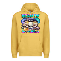 Antique Gold Beauty Lies Within Premium Hoodie - CowhideDigitalArt