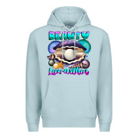 Blue Mist Beauty Lies Within Premium Hoodie - CowhideDigitalArt