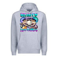 Heather Grey Beauty Lies Within Premium Hoodie - CowhideDigitalArt
